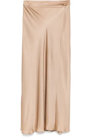 SEMICOUTURE Falda midi con efecto satinado