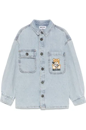Moschino Camisa de mezclilla con motivo Teddy Bear