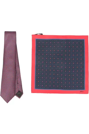 BRIONI Corbata de seda con motivo en jacquard