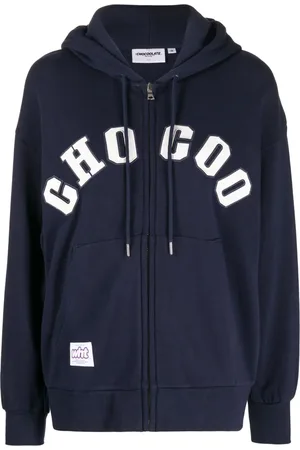 Chocoolate Hoodie con aplique del logo y cierre