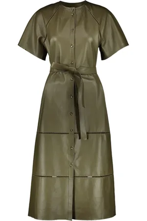 YVES SALOMON Vestido midi con cinturón
