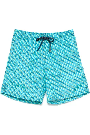 DRUMOHR Shorts de playa con peces estampados