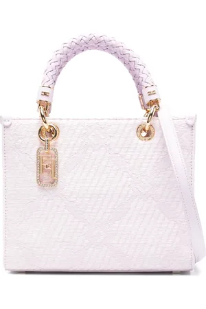 Elisabetta Franchi Tote con motivo en jacquard