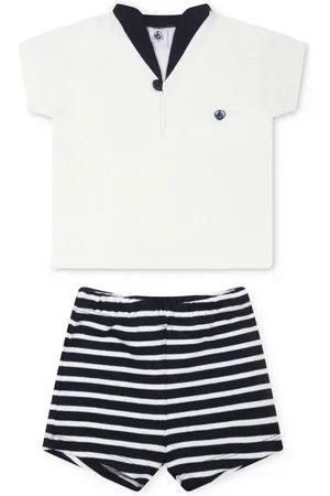 Petit Bateau Set de shorts con cuello marinero