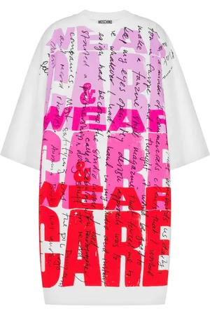 Moschino Vestido corto con texto estampado