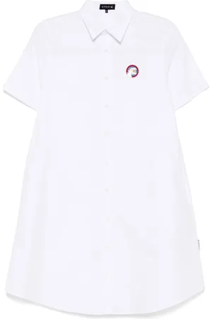 AGNÈS B. Vestido camisero con logo bordado