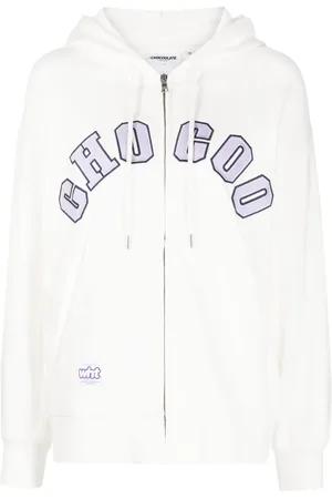 Chocoolate Hoodie con aplique del logo y cierre