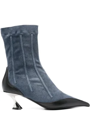 MUGLER Botas de mezclilla con tacón de 55mm