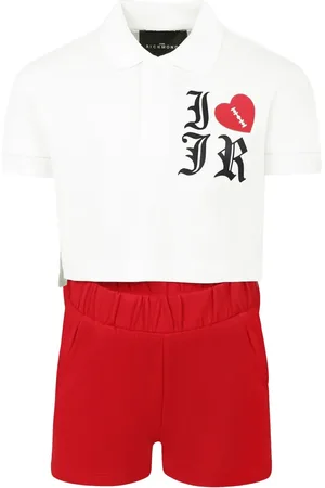 John Richmond Set de shorts y camisa con logo estampado
