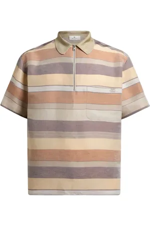 Etro Playera tipo polo con rayas estampadas