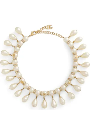 Dolce & Gabbana Collar de perlas con detalles del logo