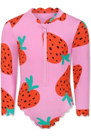 Stella McCartney Traje de baño con fresas estampadas