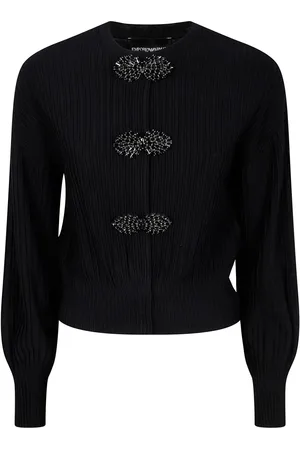 Emporio Armani Cárdigan texturizado con detalle de joya