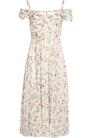 Giambattista Valli Vestido de georgette con estampado Impressionist