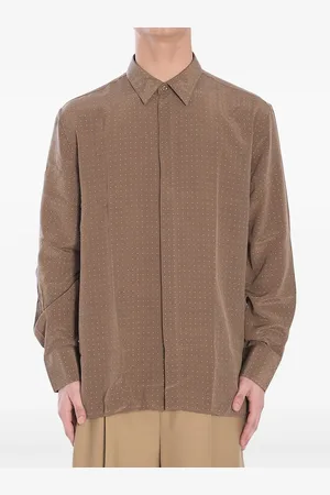Saint Laurent Camisa con estampado de lunares