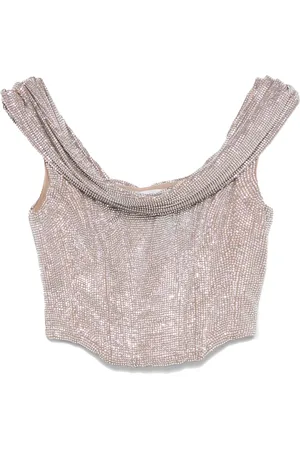GIUSEPPE DI MORABITO Top estilo corset con detalles de cristal
