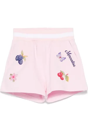 MONNALISA Shorts con detalles de cristal