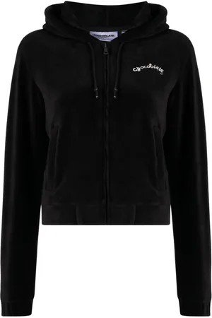 Chocoolate Hoodie con logo bordado y cierre