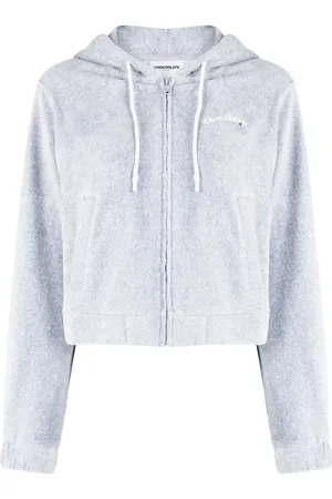 Chocoolate Hoodie con logo bordado y cierre