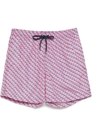DRUMOHR Shorts de playa con peces estampados