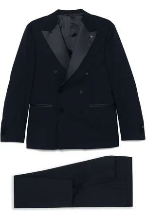 Manuel Ritz Traje con ribete satinado
