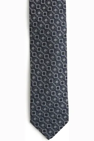LARDINI Corbata con motivo geométrico en jacquard