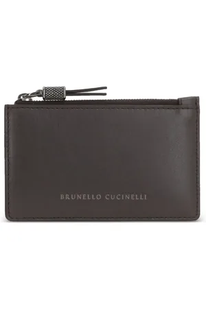 Brunello Cucinelli Tarjetero con logo estampado