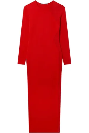 Stella McCartney Vestido midi con paneles de encaje