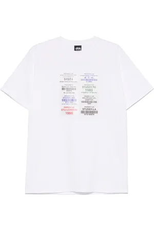 STUSSY Playera con estampado de códigos
