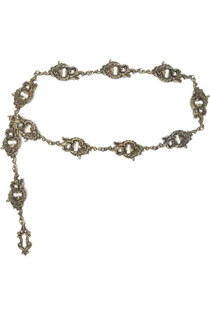 Moschino Cinturón de cadena con motivo Barocco 2000