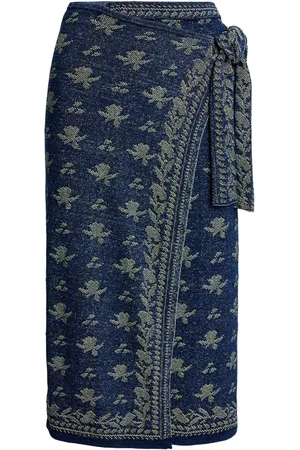 Ralph Lauren Falda midi con diseño tejido y estampado floral