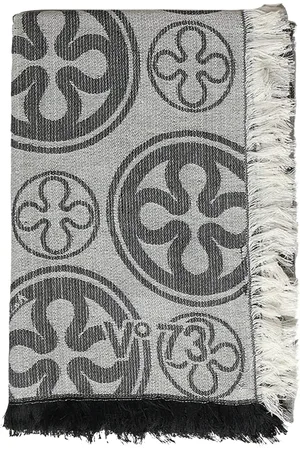V°73 Bufanda con logo en intarsia