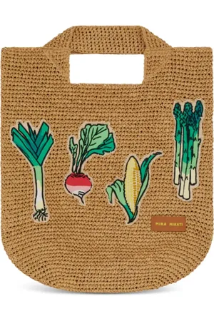 MIRA MIKATI Raffia tote bag