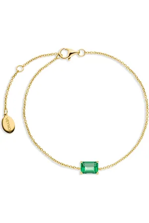 VEYNOU Pulsera Eden en oro amarillo de 14kt con esmeralda