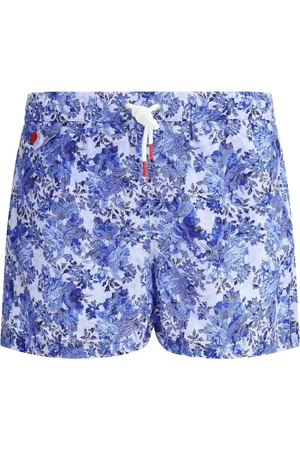Kiton Shorts de playa con estampado de cachemira