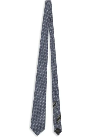BRIONI Corbata de seda con motivo en jacquard