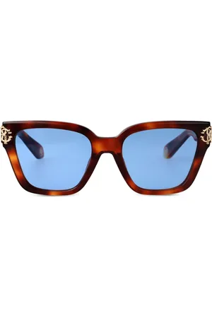 Roberto Cavalli Lentes de sol con placa del logo