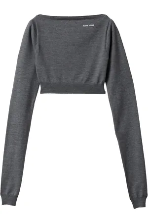 Miu Miu Top con cuello barco
