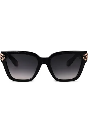 Roberto Cavalli Lentes de sol con placa del logo