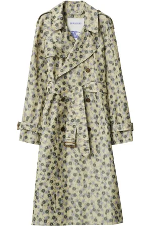 Burberry Gabardina larga con margaritas estampadas