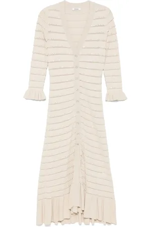 Sandro Vestido midi con detalles de cristal