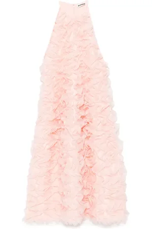 Jil Sander Vestido sin mangas con volantes