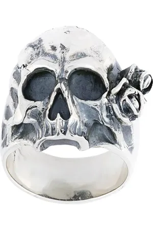 MAISON RECUERDO Skull rose ring