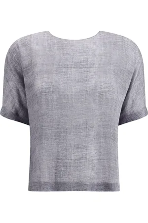 Giorgio Armani Top de seda manga corta