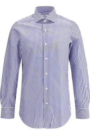 Finamore Camisa con rayas estampadas