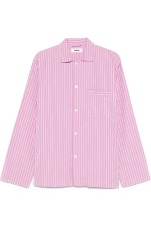 Tekla Camisa de popelina con rayas estampadas
