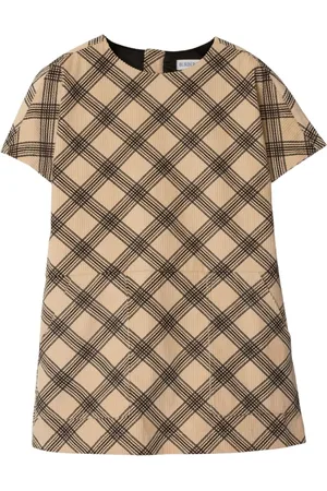 Burberry Vestido de pana con motivo de cuadros