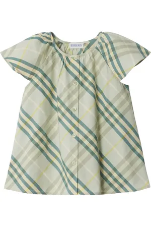 Burberry Blusa de algodón con estampado de cuadros