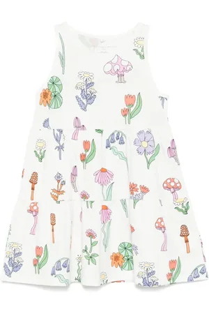 Stella McCartney Vestido sin mangas con estampado forestal