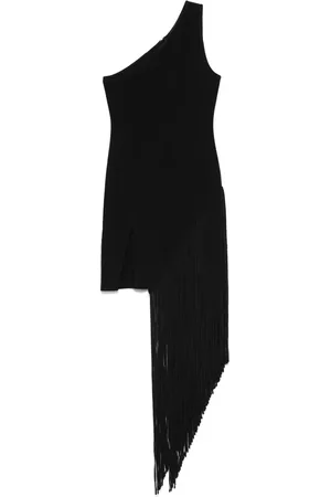 DAVID KOMA Vestido corto con flecos